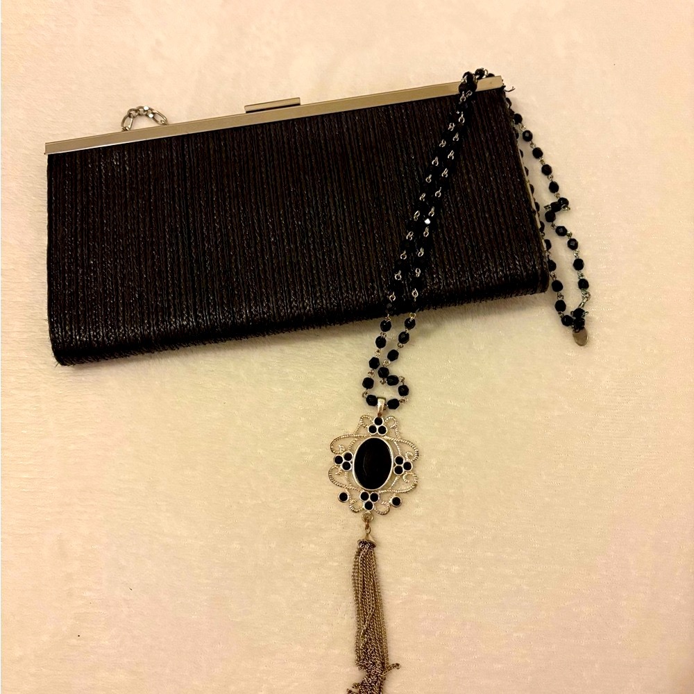 White House Black Market 21” Tassell Embellished Necklace